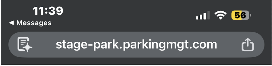 PMC Parking App - Top Header