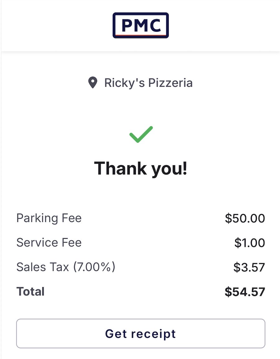 PMC Parking App - Content
